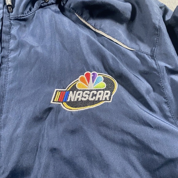 Nascar Stormtech Full-Zip Windbreaker Jacket Mens Medium‎ Blue Vented Wicking - Picture 4 of 13
